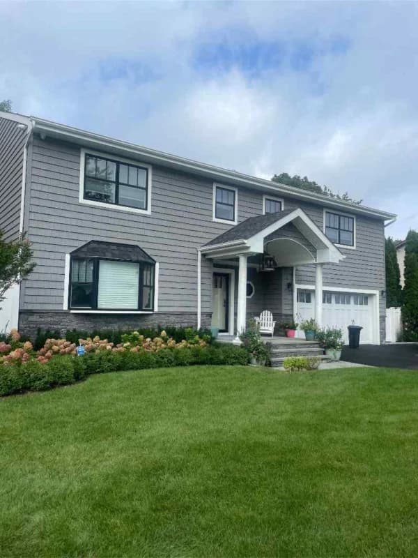 Completed black shingle roof