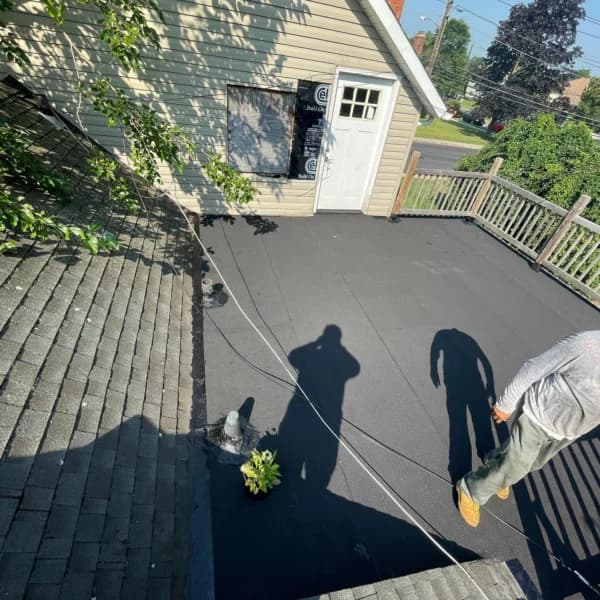 Flat roof decking installation
