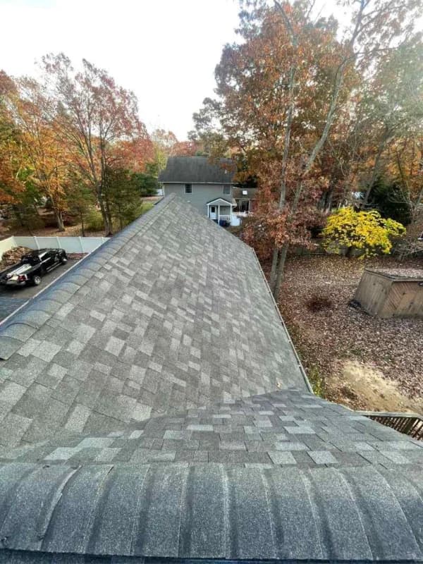 Completed grey shingle roof
