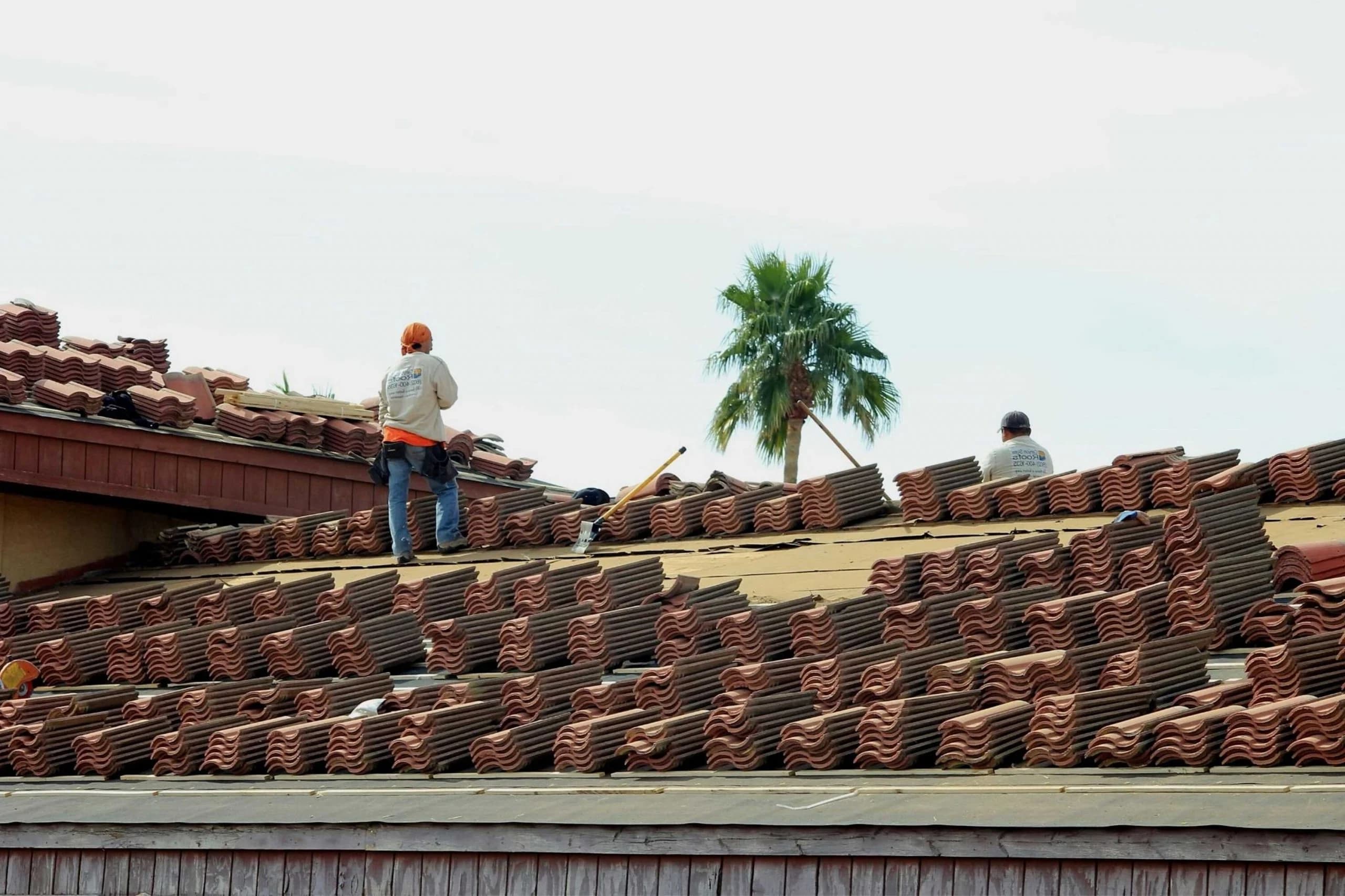Tile roof repair and tile reset