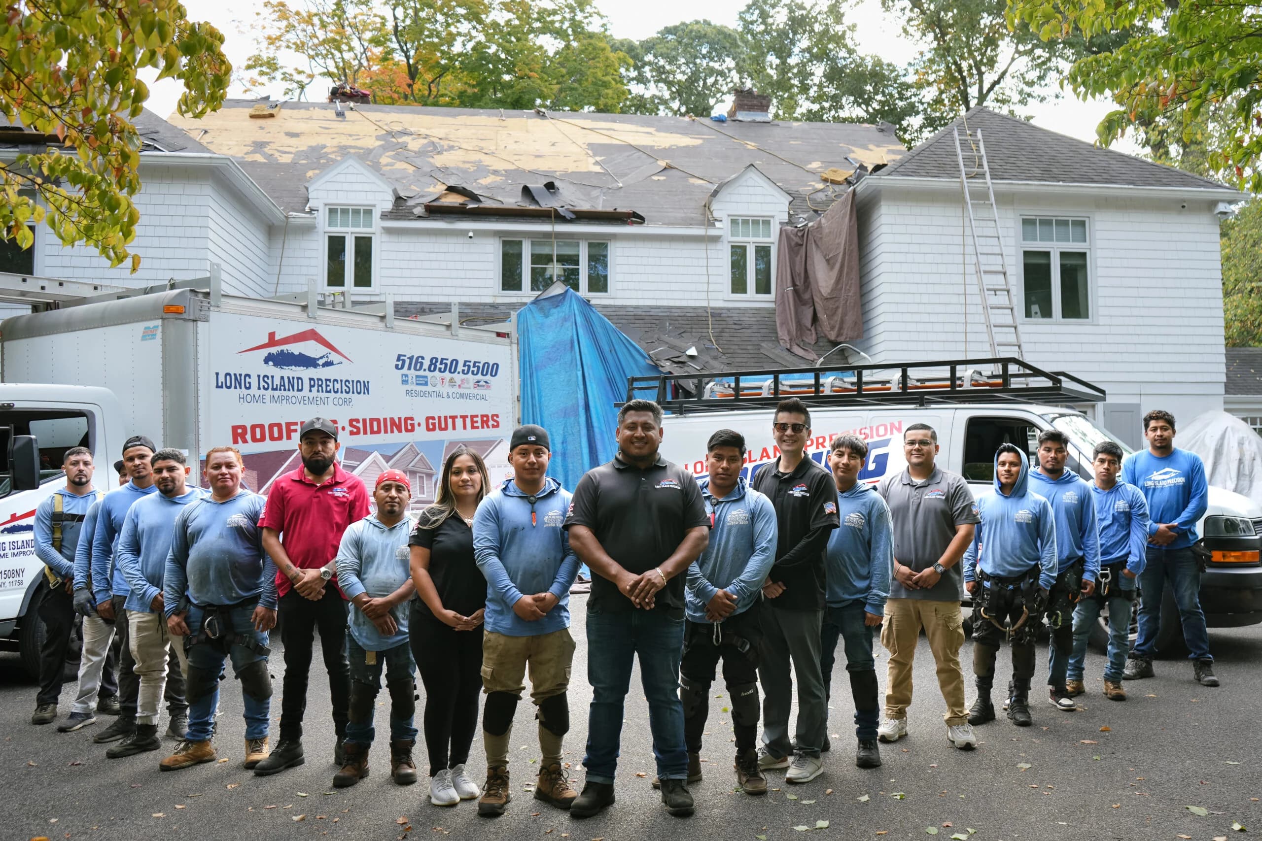 Long Island Precision Roofing team